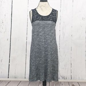 Anthropologie Lilka Lace Esme Dress Navy White